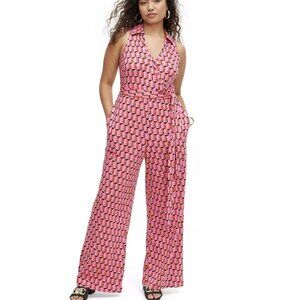 Diane Von Furstenberg for Target Sleeveless Pink Modern Geo Jumpsuit